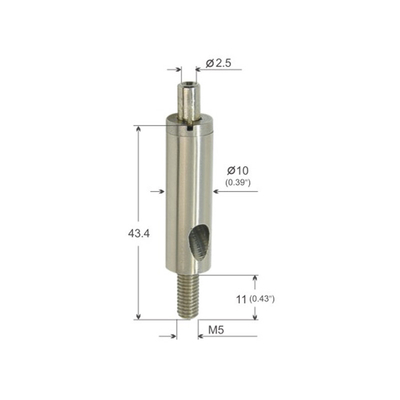 धातु केबल फास्टनर पीतल केबल ग्रिपर निकेल लेपित 1.5 मिमी व्यास के तार रस्सी लटकन प्रणाली के लिए