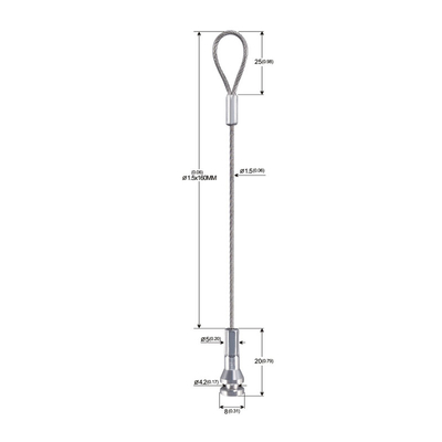 कोबरा मेटल केबल आर्ट पिक्चर हैंगिंग किट निकेल प्लेटेड जिंक अलॉय 1.8mm