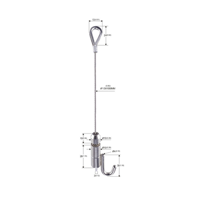 कोबरा मेटल केबल आर्ट पिक्चर हैंगिंग किट निकेल प्लेटेड जिंक अलॉय 1.8mm